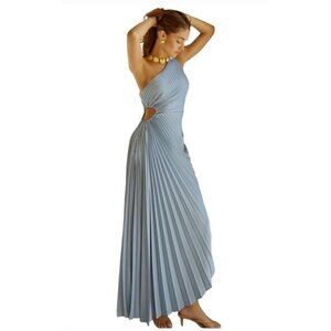 Hello Molly One Shoulder Green Dress